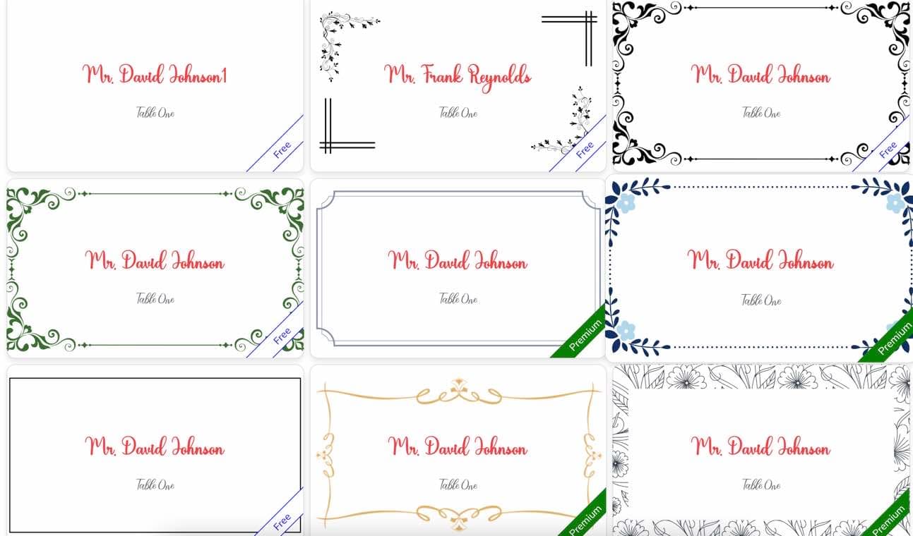 How to Make Place Cards for Free - Your Guests Will Go Gaga!