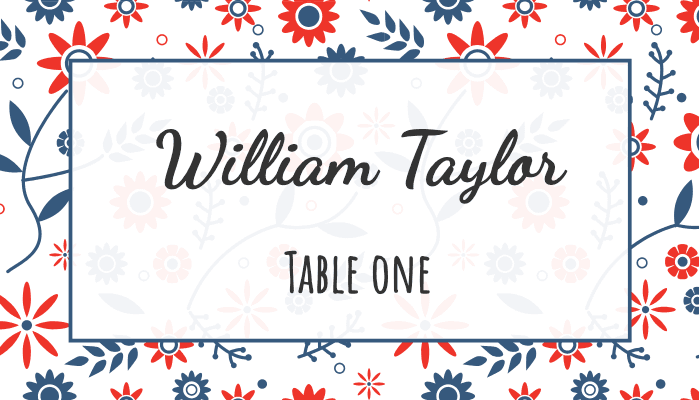 Free Place Card Template