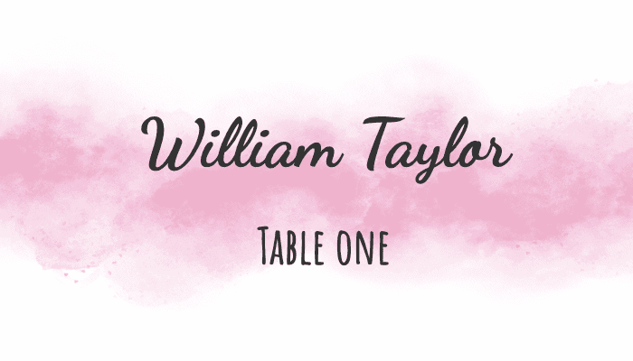 Free Printable Place Cards