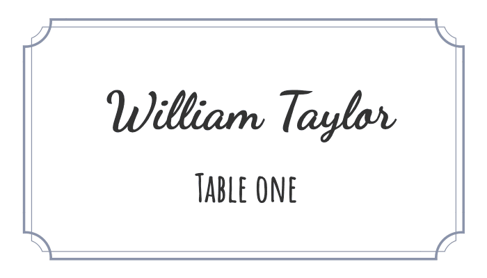 Place Card Template Word