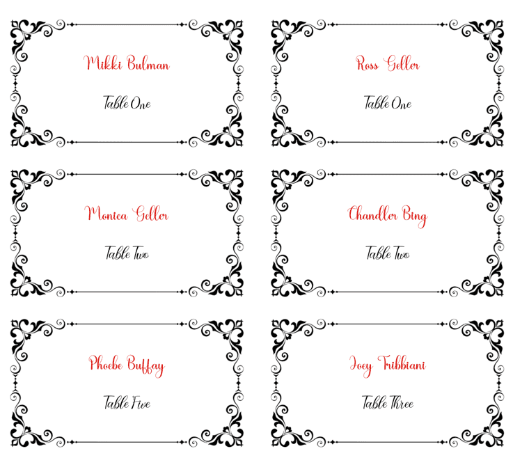 🎉 Templates for 3 x 2 Place Cards| PlaceCard Us. 