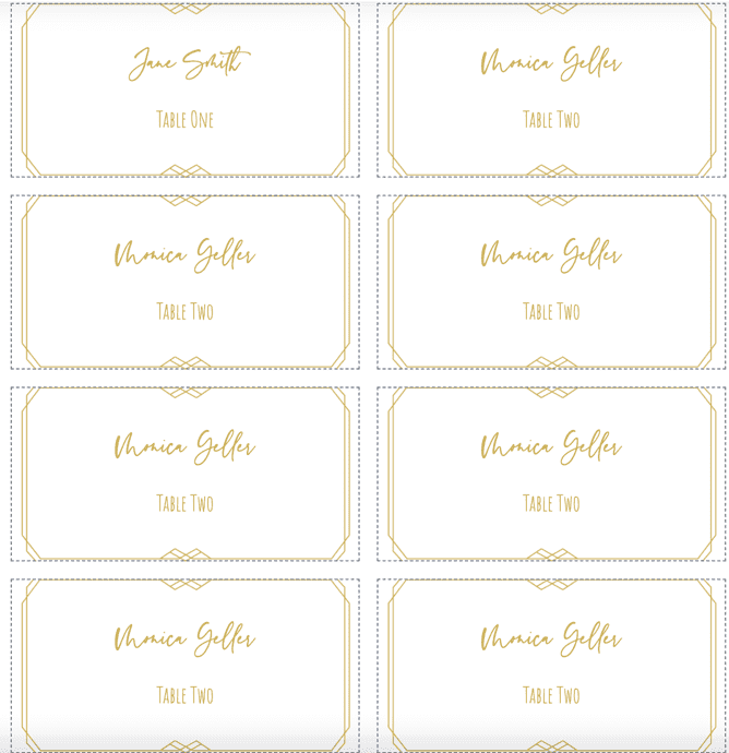 Template for FREE Place Card Templates & Examples - Edit Online & Download  | PlaceCard Us. 