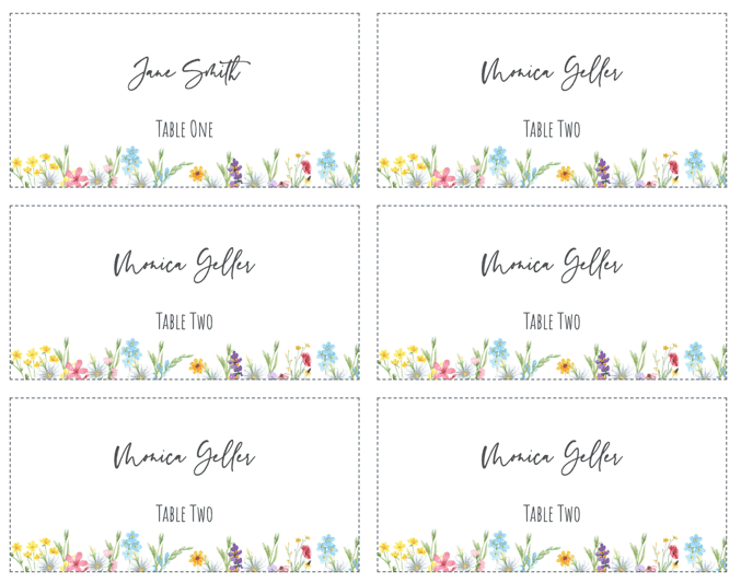 Templates for Superfine Soft White Printable Place Cards | PlaceCard Us. 