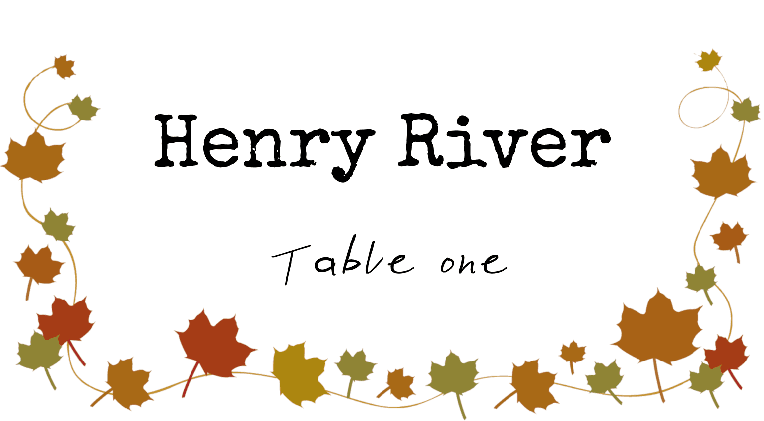 Thanksgiving maple border design