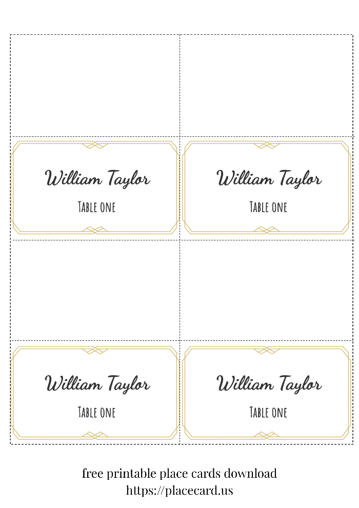 Sunflower-themed place card with yellow and brown colors, featuring a vibrant sunflower illustration 