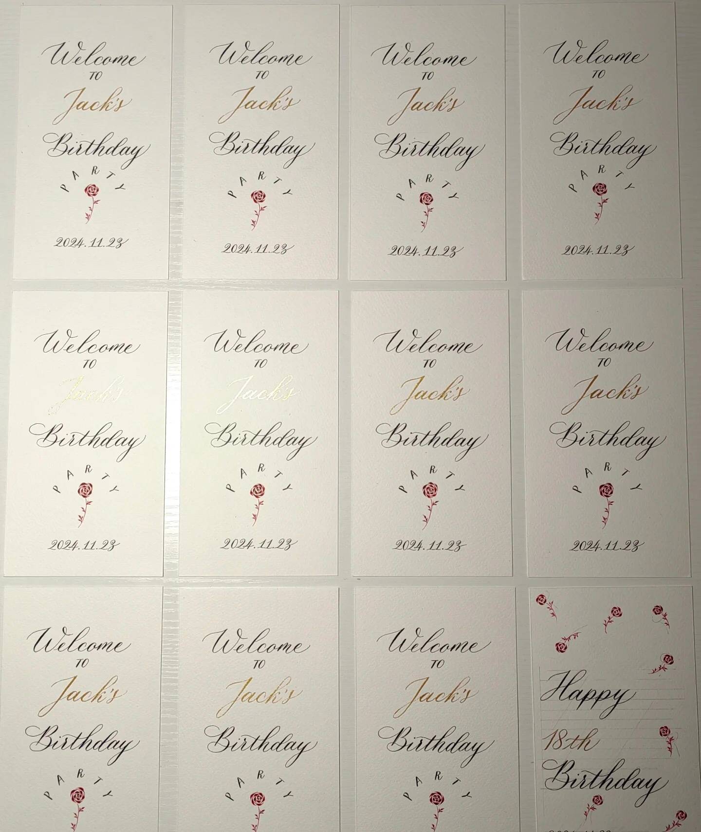 HAPPY BIRTHDAY card and envelope set 