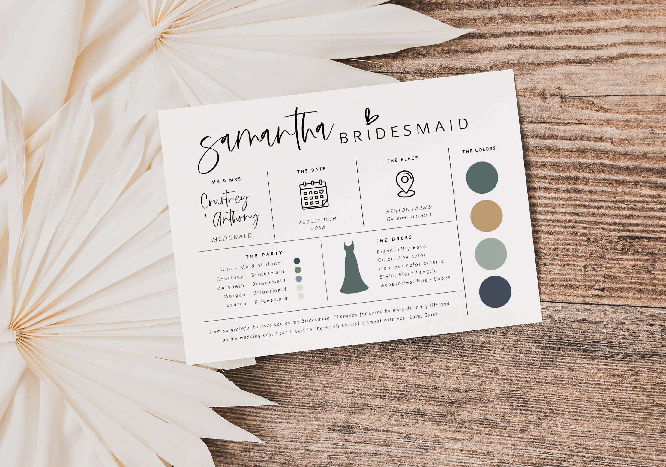 Garden Party Place Card Template