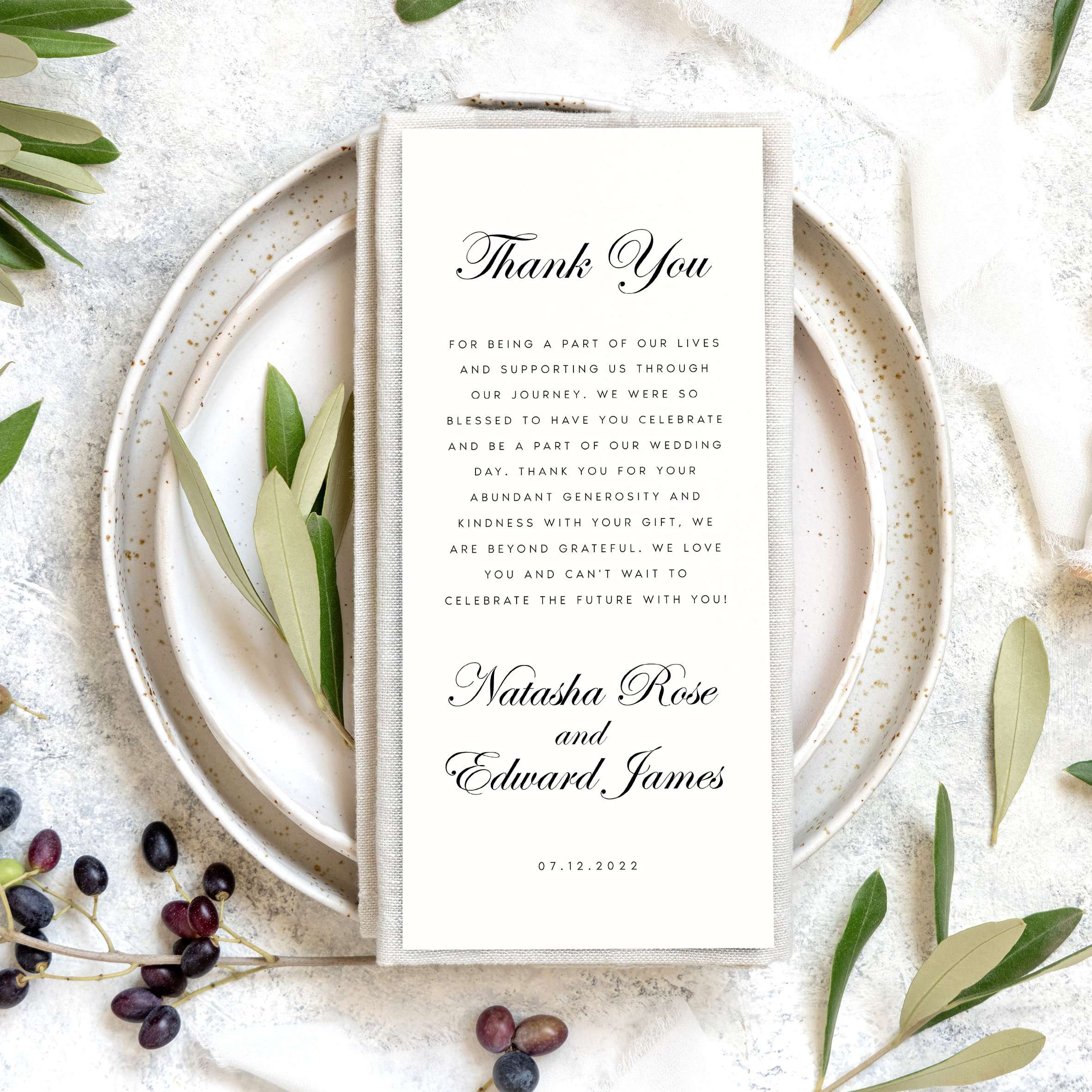 Whimsical Woodland Place Card Template