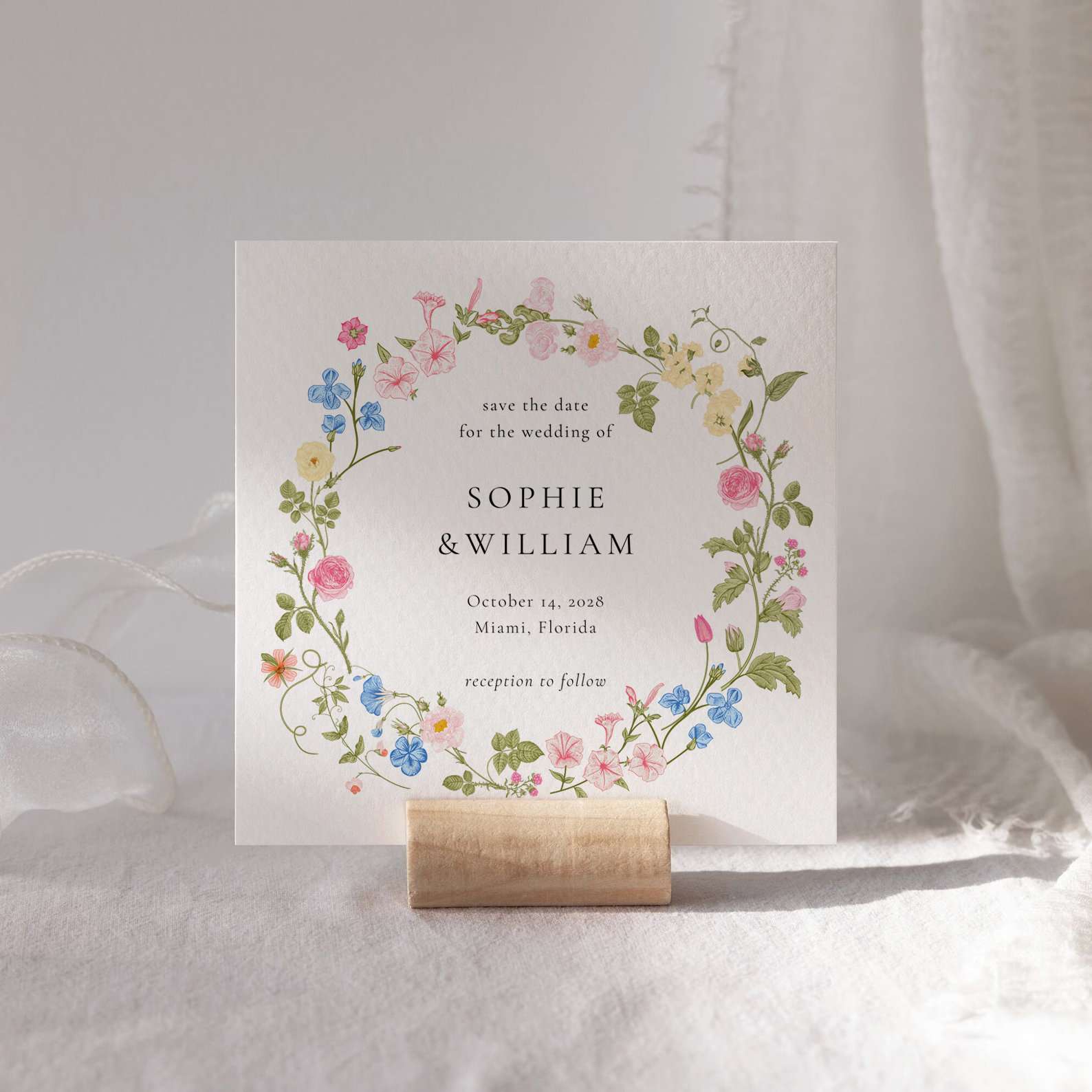 Whimsical Watercolor Place Card Template