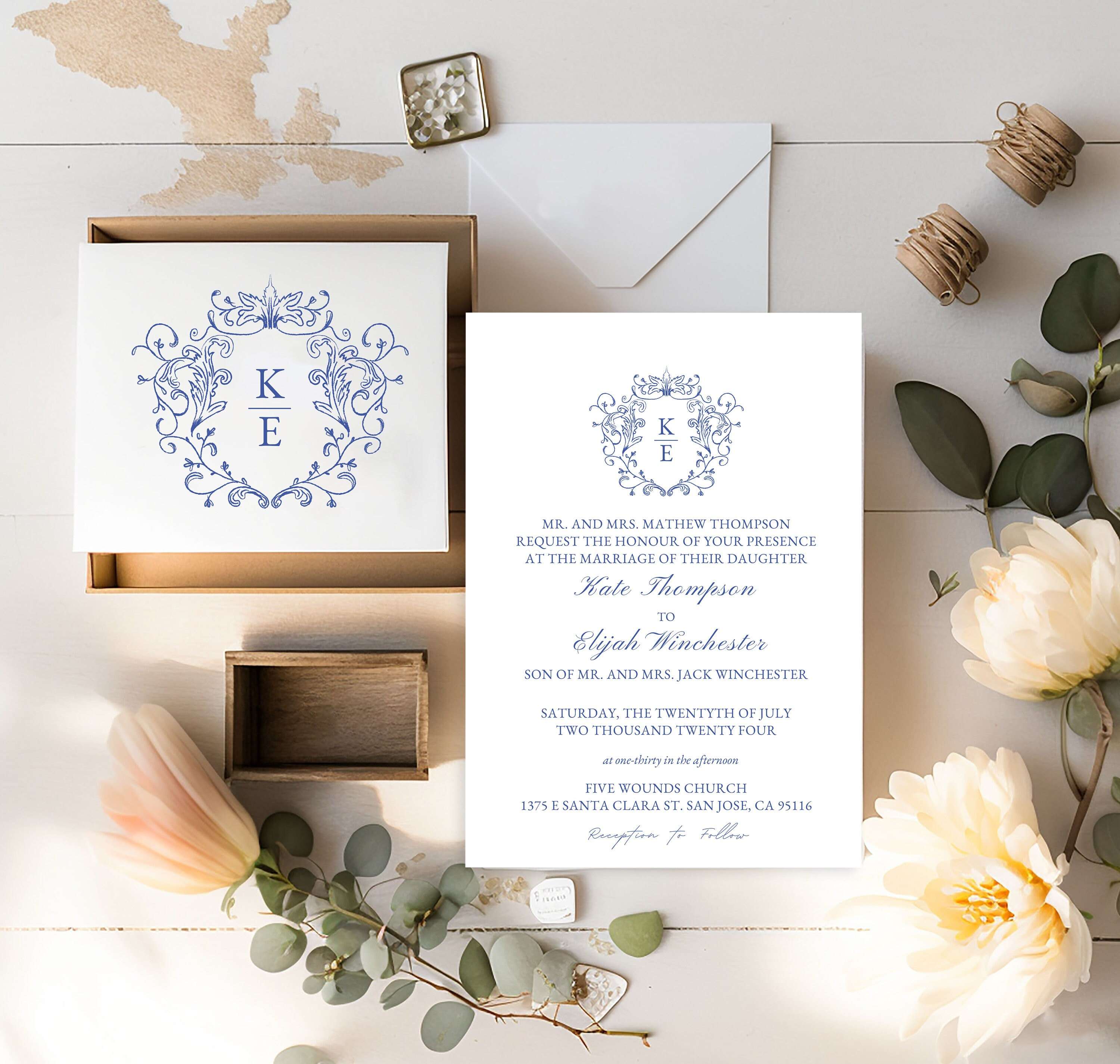 Modern Marble Place Card Template