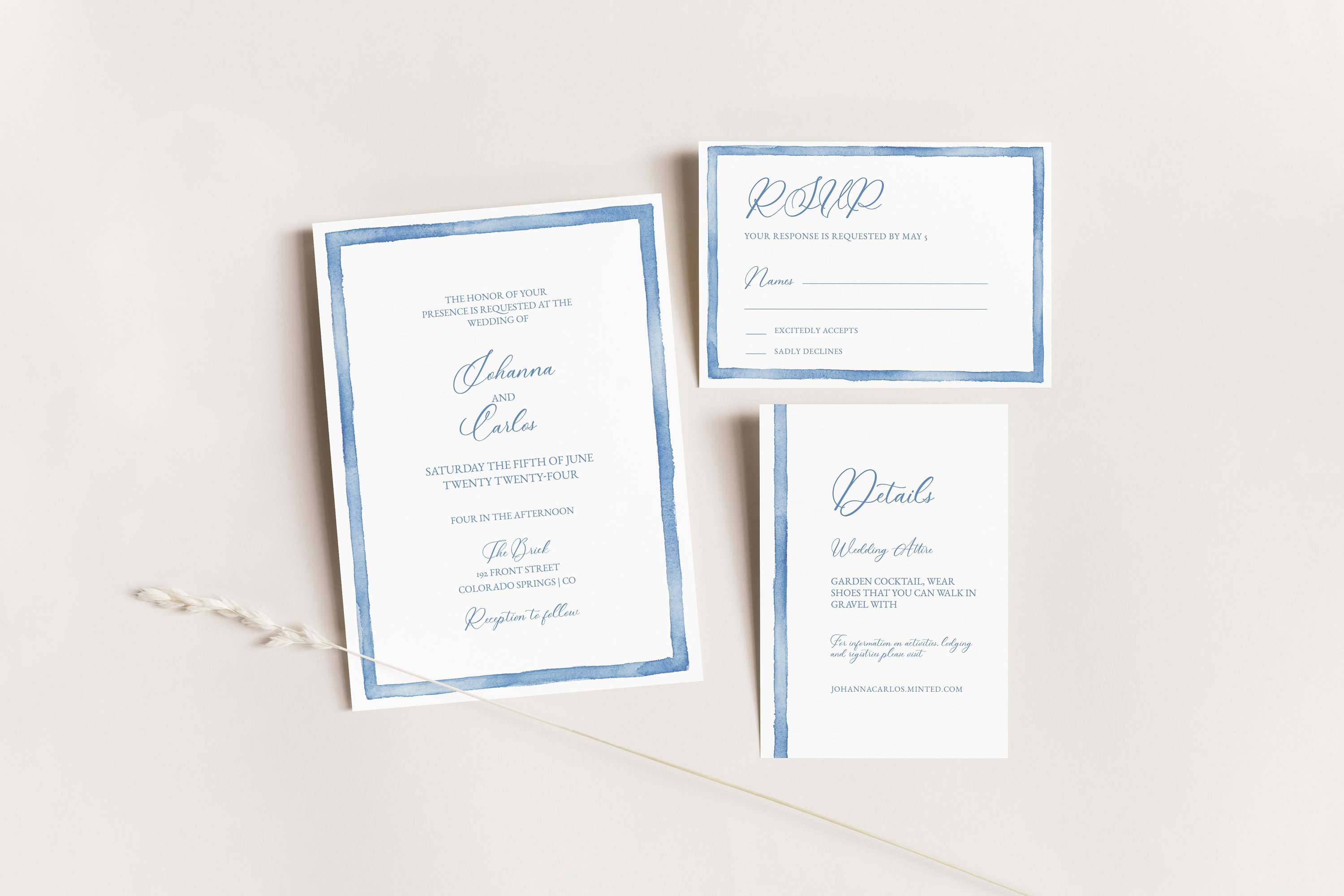 Chic Pastels Place Card Template