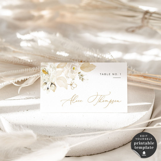 Printable Place Cards For Weddings